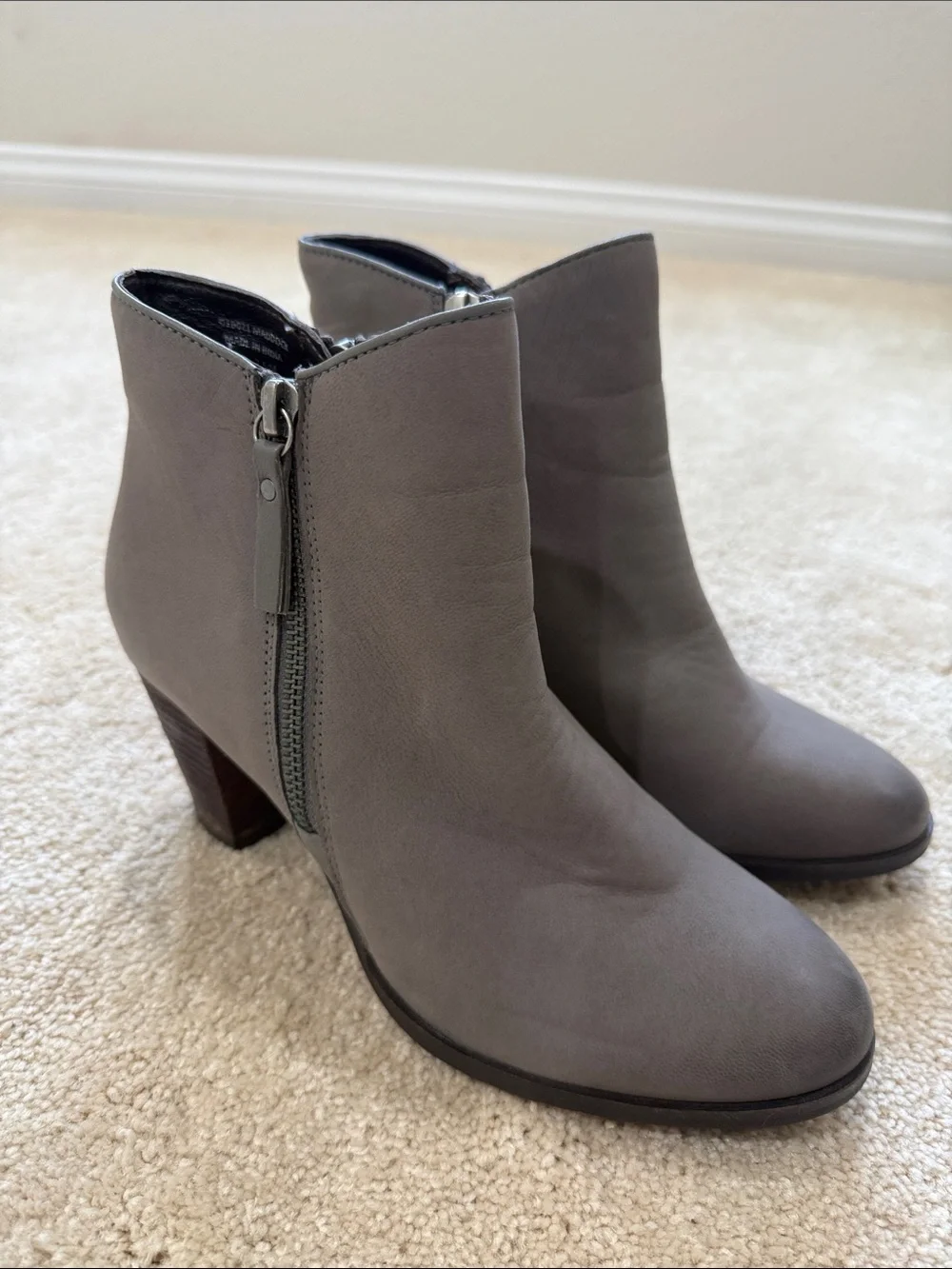 MIA Maddock Gray Side-Zip Ankle Booties
